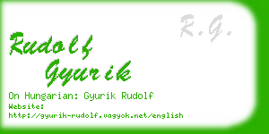 rudolf gyurik business card